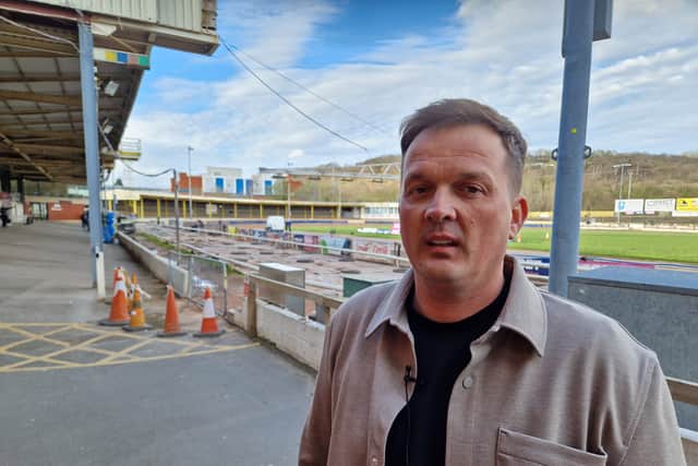 Sheffield Tigers owner Damien Bates is back running the club this season after a U-turn on selling up at the speedway. Photo: David Kessen, Iconic Media