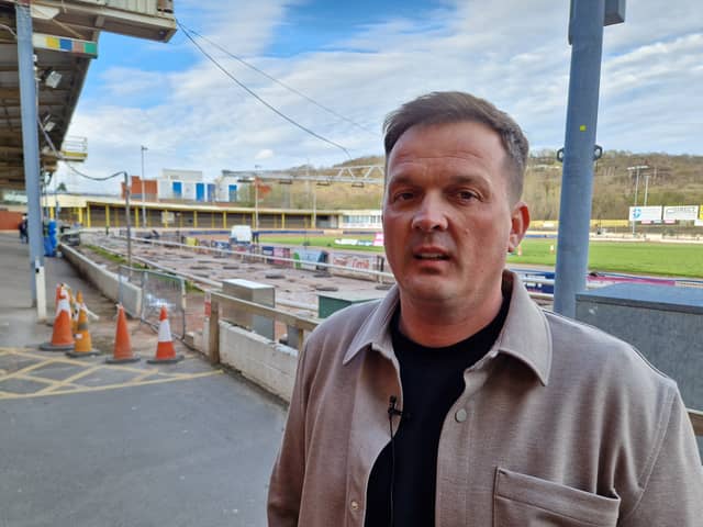 Sheffield Tigers owner Damien Bates is back running the club this season after a U-turn on selling up at the speedway. Photo: David Kessen, Iconic Media