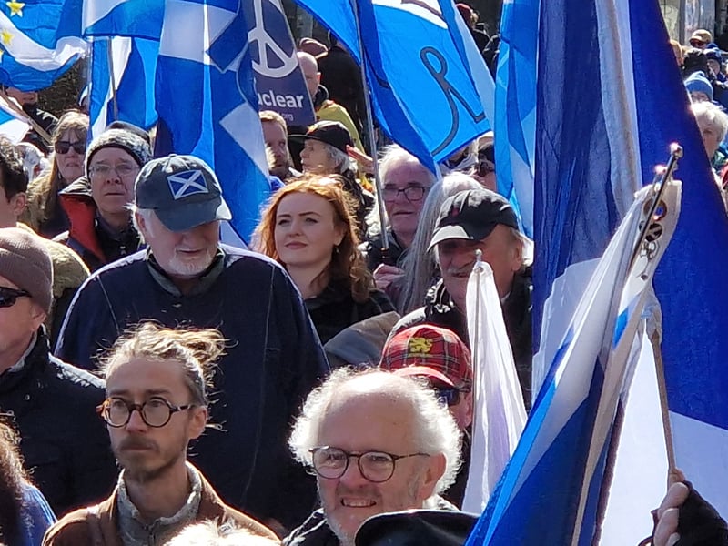 People had travelled from all over Scotland to take part in the march and rally