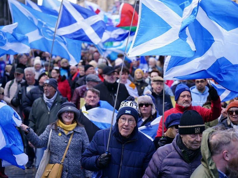 Organisers said the march was to celebrate Scotland's potential, its culture and its people.