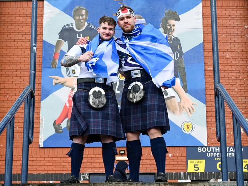 Scotland fans ahead of kick-off.