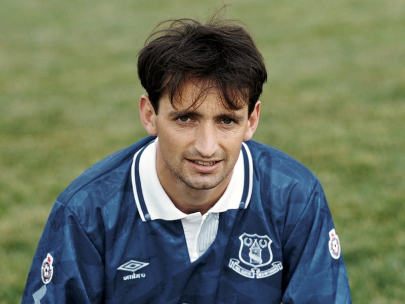 A fan favourite at Everton during his four year spell at the club between 1988 and 1992. Nevin was capped 28 times by Scotland, with five of those caps coming during his time on Merseyside.