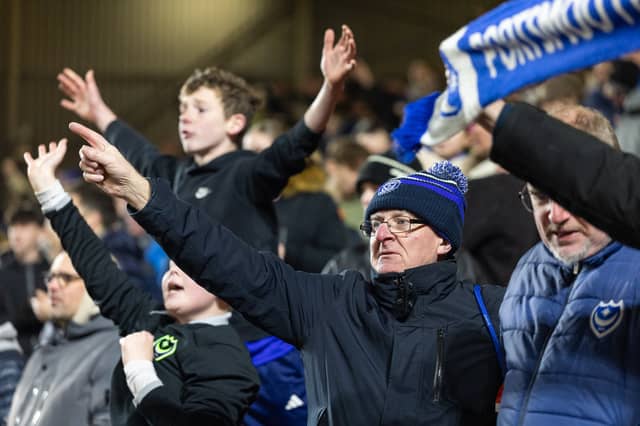 Where Pompey's average away following ranks against Championship rivals.