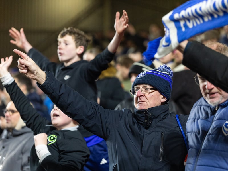 Where Pompey's average away following ranks against Championship rivals. 