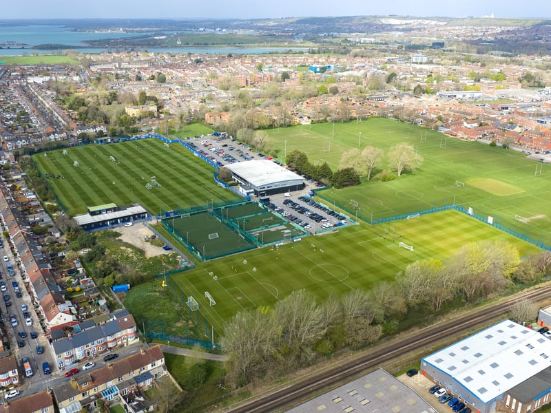 Pompey's training ground by drone: Credit MJ PHOTOGRAPHY @MarcinJ_Photos