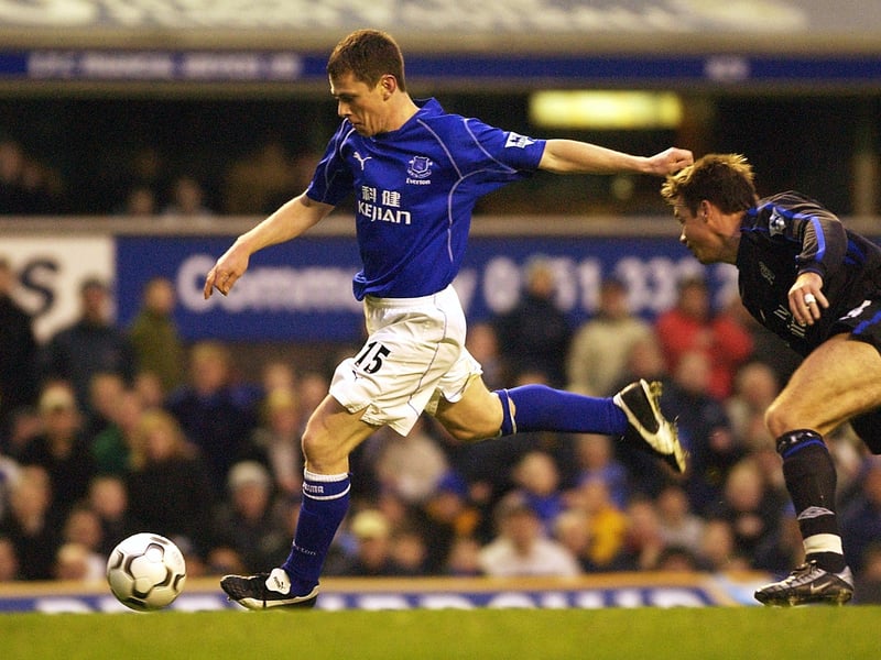 Signed by Walter Smith from Hearts for a fee of £1.75million at the turn of the Millennium, Naysmith's impressive early appearances at Goodison Park saw him jokingly landed comparisons to Brazil left-back Roberto Carlos. He made 32 of his 46 international appearances during him time with Everton. Currently doing a sterling job as head coach of Stenhousemuir in League One.