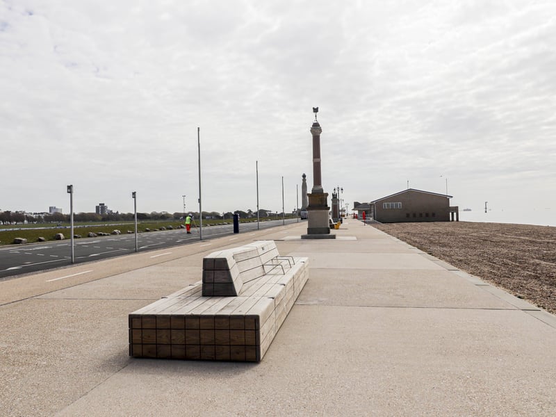 New seating installed on the promenade in Southsesa
