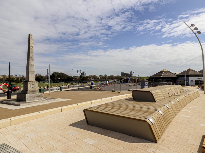 New seating area at Centenary Place in Southsea