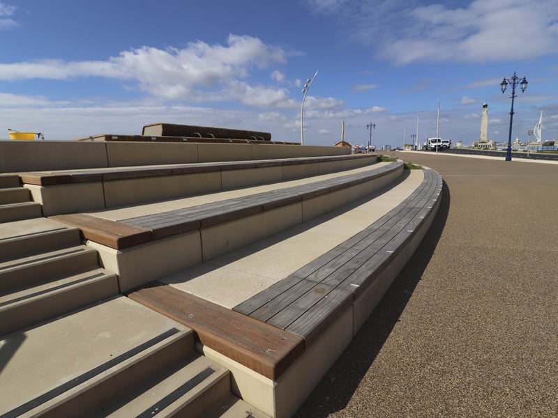 New seating area at Centenary Place in Southsea
