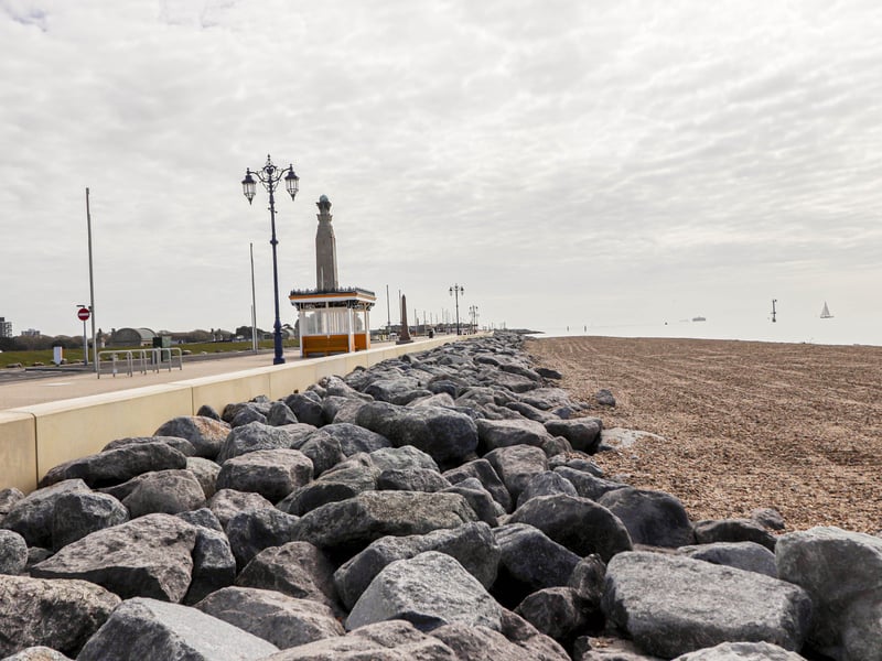 Boulders and new shingles placed on the beach area