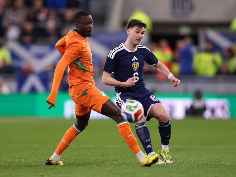Showed some nice link-up with Robertson down the left. Was caught out of position on the counter when Ivory Coast grabbed the lead. Completed a rare 90 minutes for Scotland and can be satisfied with his evening's work. 6