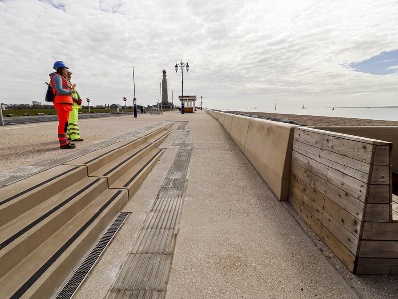 The new promenade next to The Southsea Beach Club