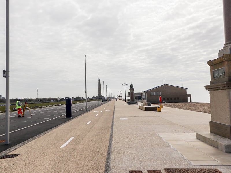 A new cycle lane has been created along Southsea promenade