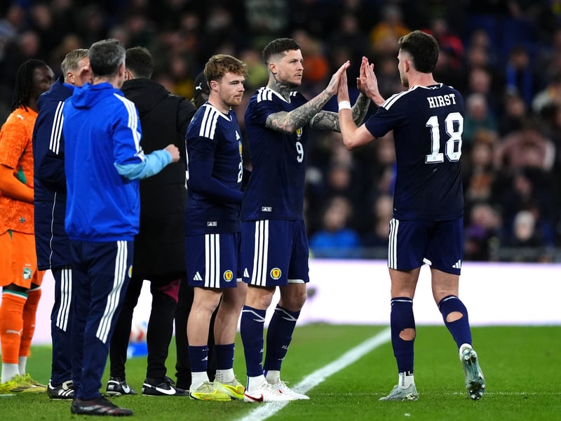The big striker won his 50th cap for Scotland with this sub appearance. Got into a couple of good positions but Scotland couldn't find him. 3