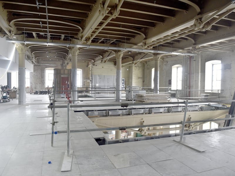 Work at the new Royal Marines Museum, Portsmouth Historic Dockyard.