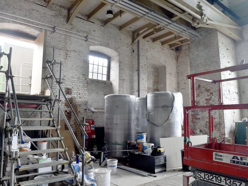 Work at the new Royal Marines Museum, Portsmouth Historic Dockyard.
