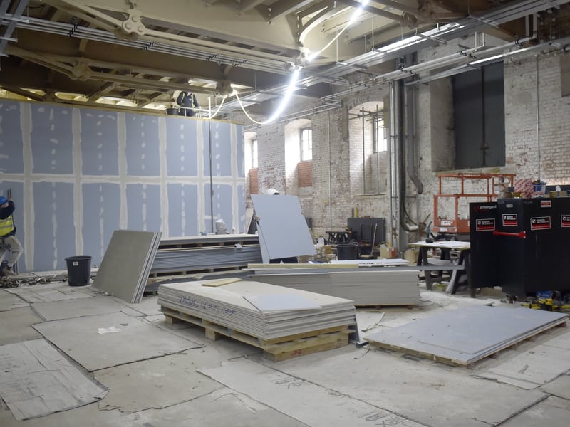 Work at the new Royal Marines Museum, Portsmouth Historic Dockyard.