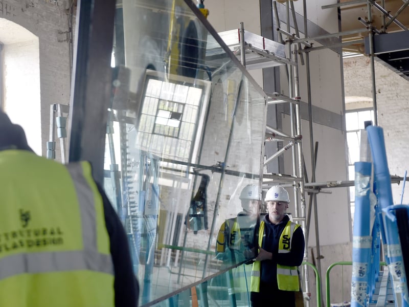 Work at the new Royal Marines Museum, Portsmouth Historic Dockyard.