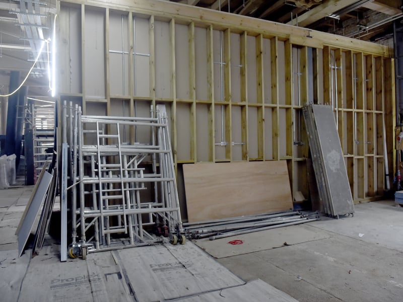 Work at the new Royal Marines Museum, Portsmouth Historic Dockyard.