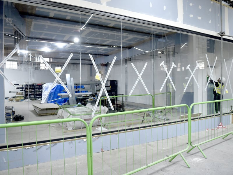 Work at the new Royal Marines Museum, Portsmouth Historic Dockyard.