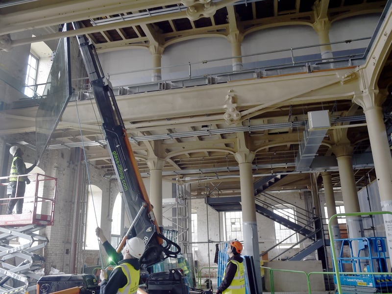 Work at the new Royal Marines Museum, Portsmouth Historic Dockyard.