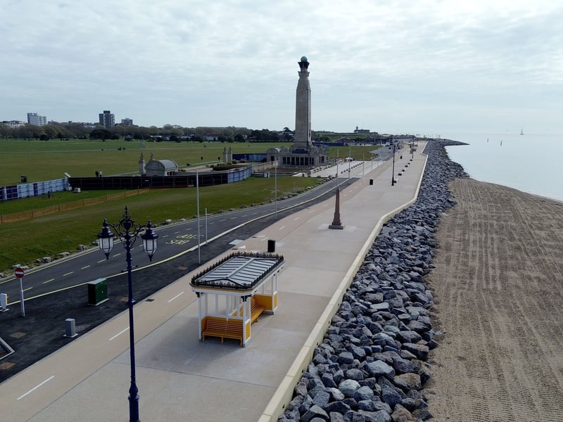 The new-look promenade in front of Southsea Common