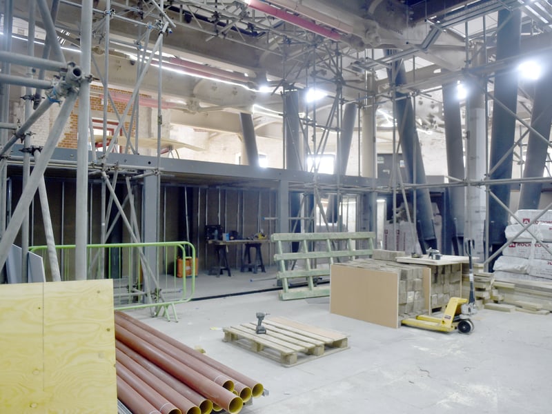 Work at the new Royal Marines Museum, Portsmouth Historic Dockyard.
