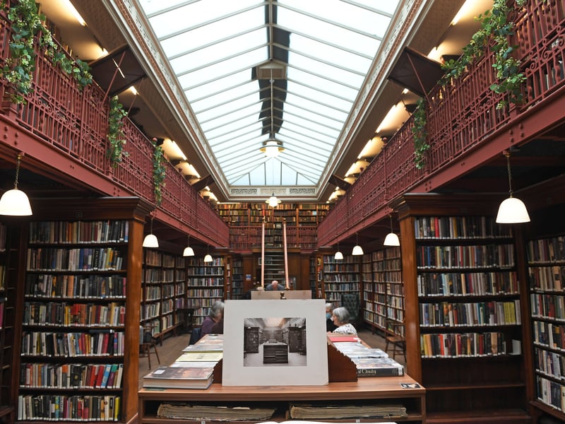 The New Room at the Leeds Library has changed a bit over the years, including the addition of an upstairs.