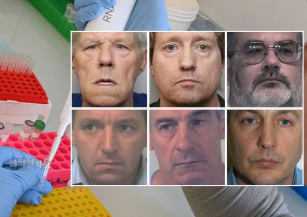 Each of the six men pictured here were caught following advances in forensic science and the creation of a South Yorkshire Police cold case team which led to some cases being re-examined, and to detectives finally tracing the criminals responsible