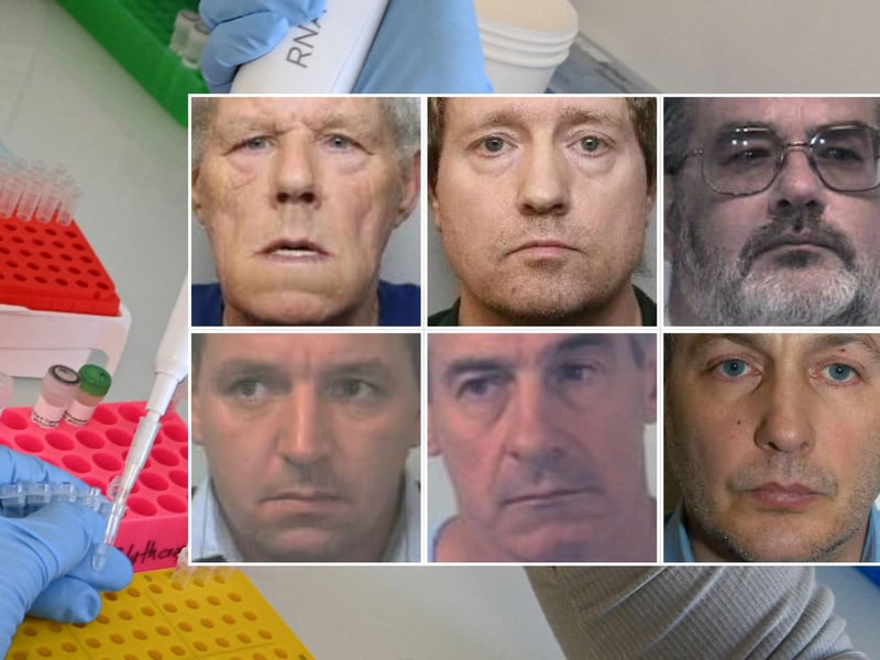 Each of the six men pictured here were caught following advances in forensic science and the creation of a South Yorkshire Police cold case team which led to some cases being re-examined, and to detectives finally tracing the criminals responsible