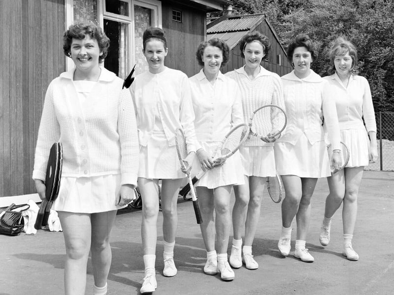 The East Women's Tennis Team at Craiglockhart in May 1964.