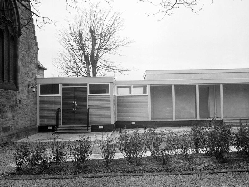 The outside of Craiglockhart Parish Church follwong its reconstruction in January 1963.