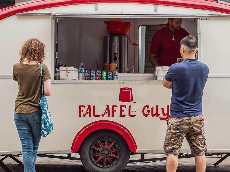 Falafel Guys in Briggate has a 4.9* rating from 956 reviews. A Google reviewer said: “Amazing place, Mo was great! I’ve never tasted a shwarma and falafel like this ever before. Would go again 100% and will recommend to everyone in the office.”