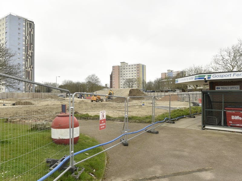 The progress taking place at Gosport's former bus station as it makes way for the new Gosport People's Park.
Picture: Sarah Standing (270326-8199)