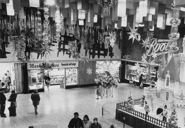 Arndale Shopping centre, Leeds, at Christmas 1988