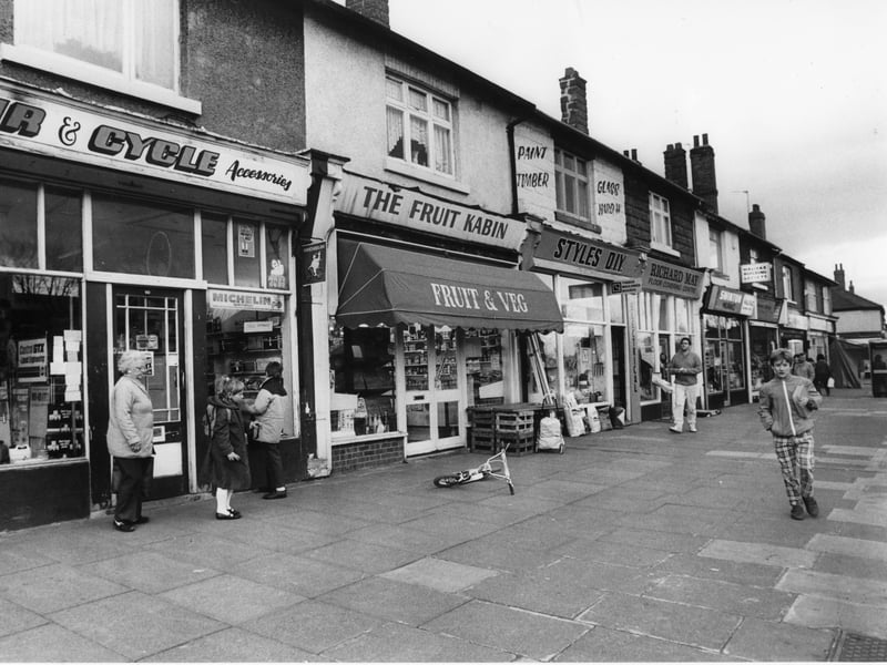 Shops in Balby, South Yorkshire, in 1989