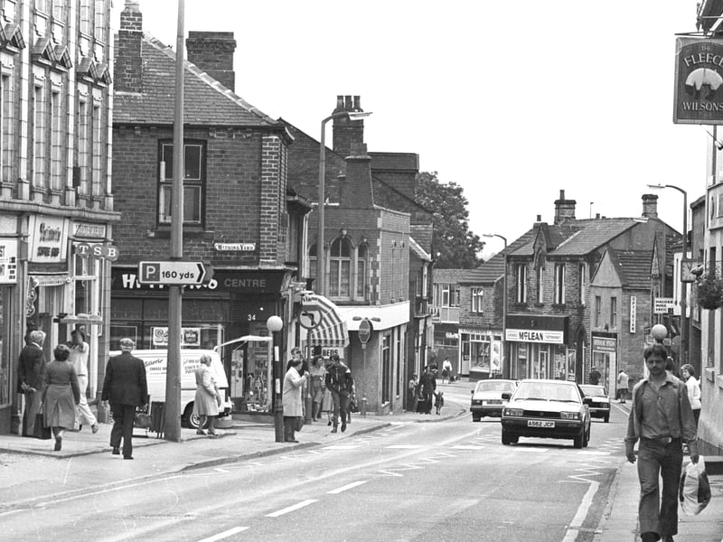 Shops in Horbury, West Yorkshire, in 1983