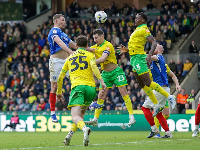 Pompey snatched a late leveller at Norwich for a crucial point in their relegation battle. Picture Jez Tighe/ProSportsImages