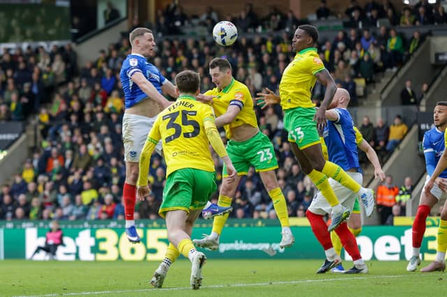 Pompey snatched a late leveller at Norwich for a crucial point in their relegation battle. Picture Jez Tighe/ProSportsImages