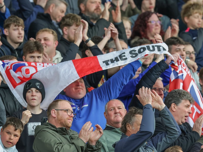 Brilliant photos of 1,806 travelling Pompey faithful celebrating Norwich City draw.