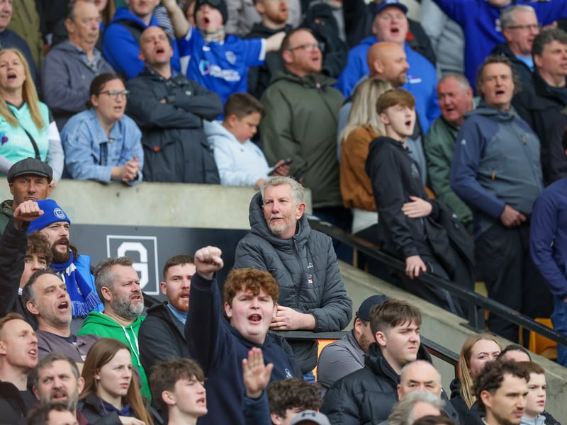 Brilliant photos of 1,806 travelling Pompey faithful celebrating Norwich City draw.