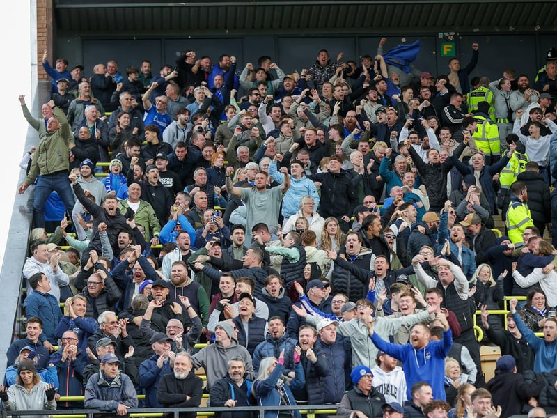 Brilliant photos of 1,806 travelling Pompey faithful celebrating Norwich City draw.