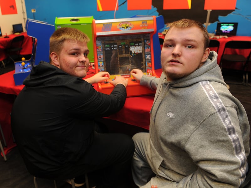 Ellis Clark, 16, and his brother Bobby-Lee, 18, of Halton in competition.