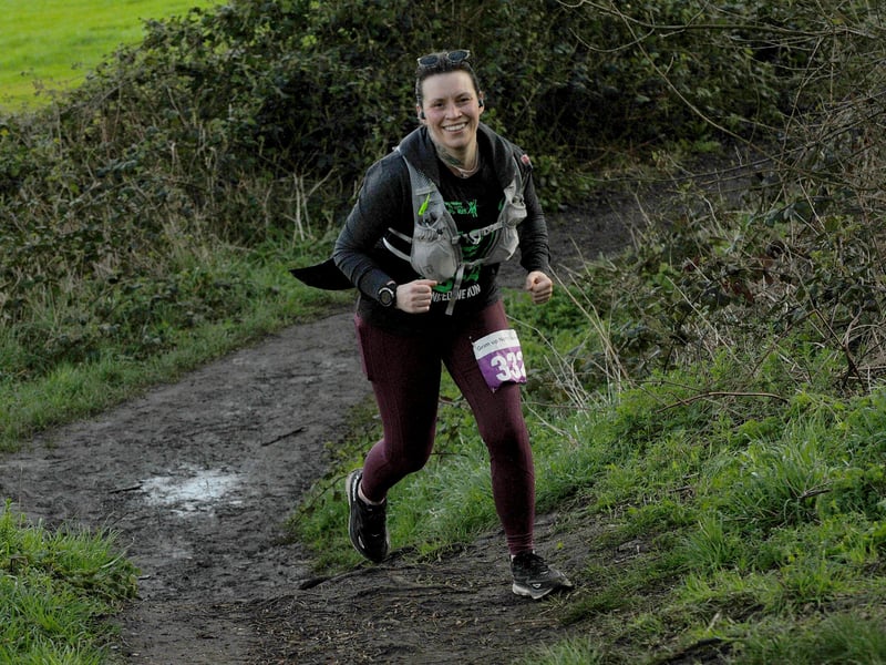 A smile during the race.