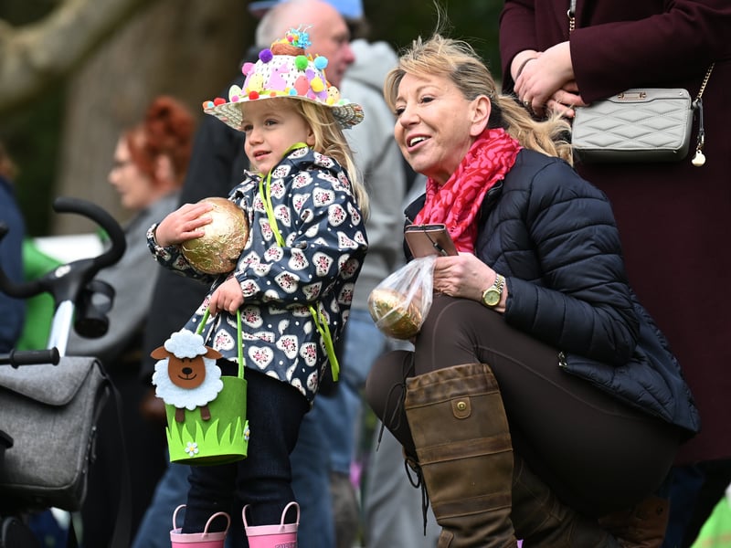 Many dressed up in their Easter bonnets too