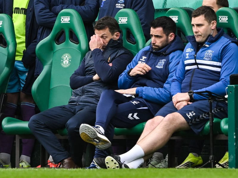 Three points from safety in 11th place, the 3-0 defeat to Hibs at the weekend leaves Neil McCann's side in serious trouble. The bookies believe they will end the season in the relegation playoff spot.