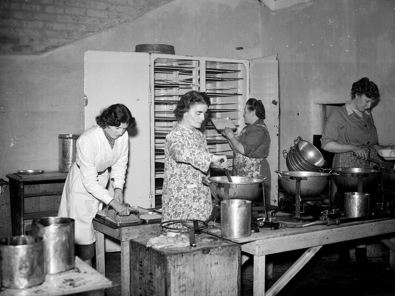 Sweet making at Leadbetter of Crail's factory in February 1954.