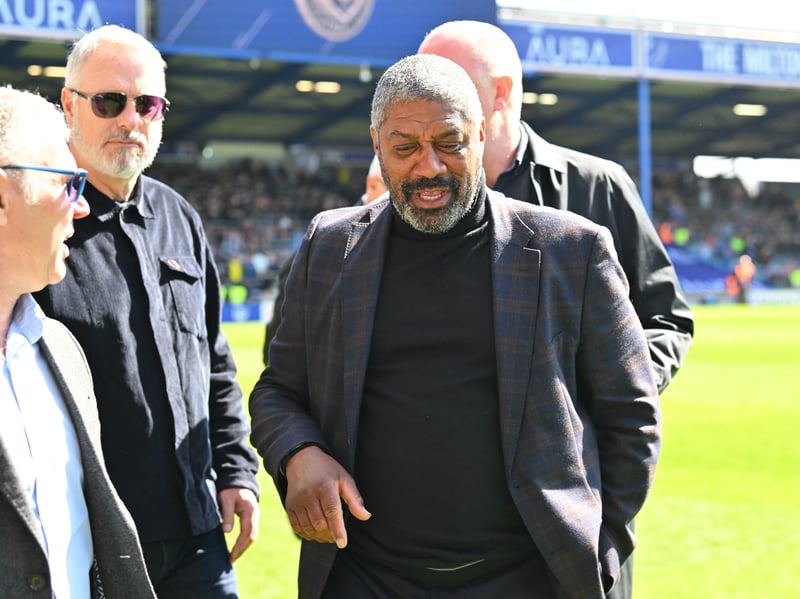 Kit Symons, Guy Butters and Mark Chamberlain at the Pompey's Former Players' Day. Picture: Graham Hunt/ProSportsImages