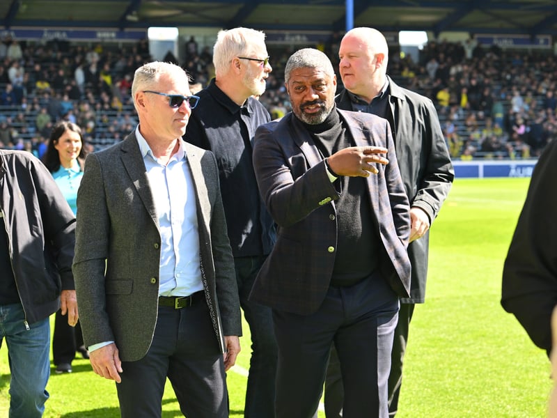 Paul Wood, Kit Symons, Mark Chamberlain and Guy Butters at Pompey's Former Players' Day on Monday. Picture: Graham Hunt/ProSportsImages