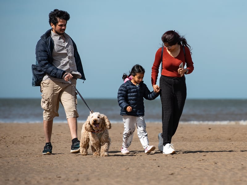 Families flock to Blackpool during the first spell of hot weather in the easter holidays. Photo: Lucinda Herbert
